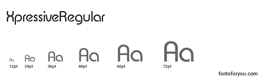 XpressiveRegular Font Sizes