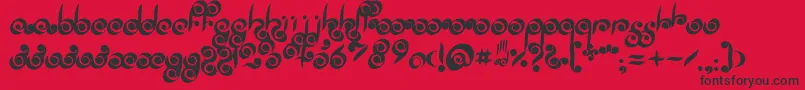 Palmofbuddha Font – Black Fonts on Red Background