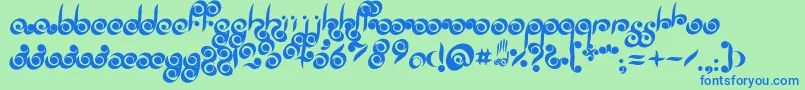 Palmofbuddha Font – Blue Fonts on Green Background