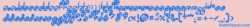 Palmofbuddha Font – Blue Fonts on Pink Background