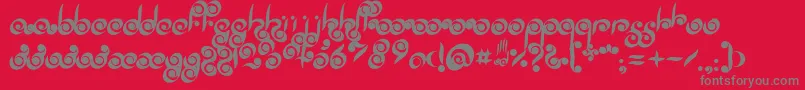 Palmofbuddha Font – Gray Fonts on Red Background