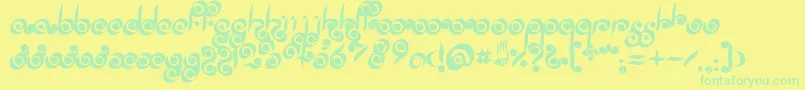 Palmofbuddha Font – Green Fonts on Yellow Background