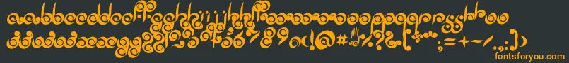 Palmofbuddha Font – Orange Fonts on Black Background