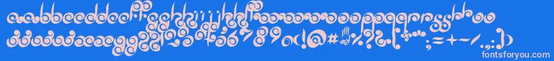 Palmofbuddha Font – Pink Fonts on Blue Background