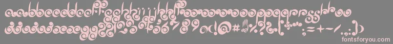 Police Palmofbuddha – polices roses sur fond gris
