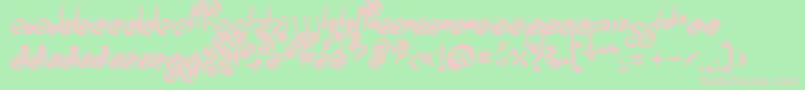 Palmofbuddha Font – Pink Fonts on Green Background