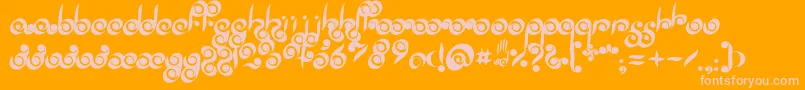 Шрифт Palmofbuddha – розовые шрифты на оранжевом фоне