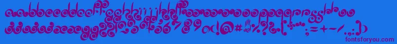 Palmofbuddha Font – Purple Fonts on Blue Background