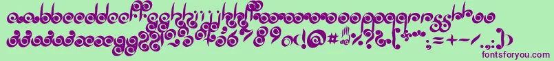 Palmofbuddha Font – Purple Fonts on Green Background