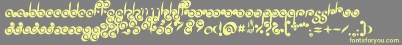 Palmofbuddha Font – Yellow Fonts on Gray Background