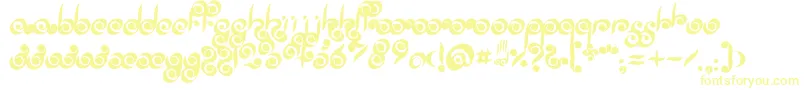 Czcionka Palmofbuddha – żółte czcionki
