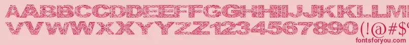 LakeToba Font – Red Fonts on Pink Background