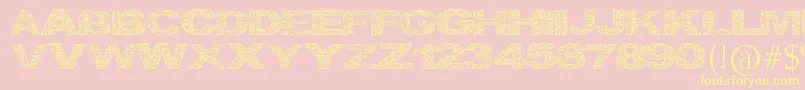 LakeToba Font – Yellow Fonts on Pink Background