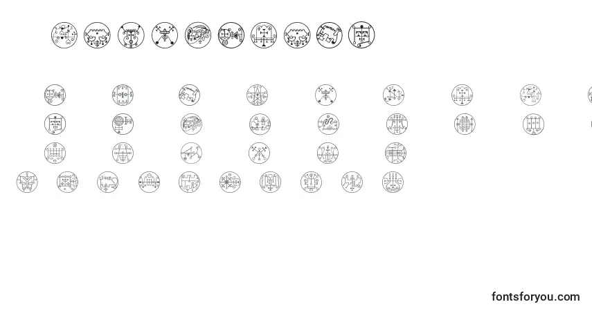 Czcionka Whitemagick – alfabet, cyfry, specjalne znaki
