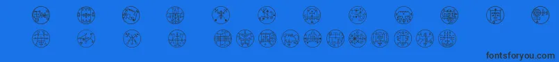 Whitemagick Font – Black Fonts on Blue Background