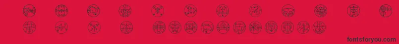 Whitemagick Font – Black Fonts on Red Background