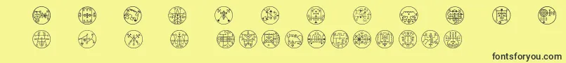 Whitemagick Font – Black Fonts on Yellow Background
