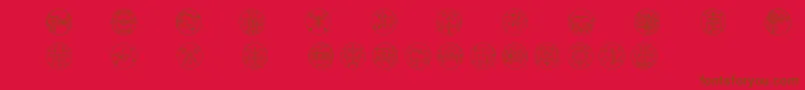Whitemagick Font – Brown Fonts on Red Background
