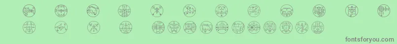 Whitemagick Font – Gray Fonts on Green Background