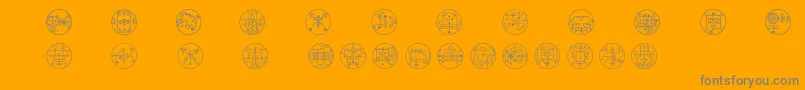 Whitemagick Font – Gray Fonts on Orange Background