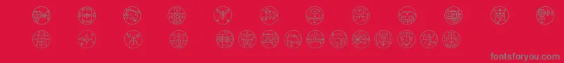 Whitemagick Font – Gray Fonts on Red Background
