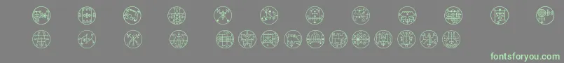 Whitemagick Font – Green Fonts on Gray Background
