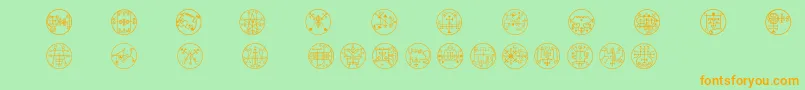 Whitemagick Font – Orange Fonts on Green Background