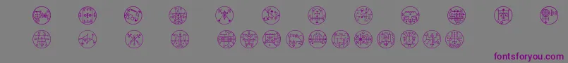 Whitemagick Font – Purple Fonts on Gray Background