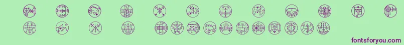 Whitemagick Font – Purple Fonts on Green Background