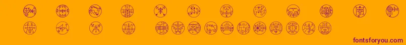 Whitemagick Font – Purple Fonts on Orange Background