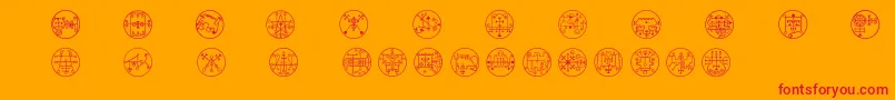 Whitemagick Font – Red Fonts on Orange Background