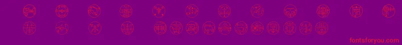 Whitemagick Font – Red Fonts on Purple Background