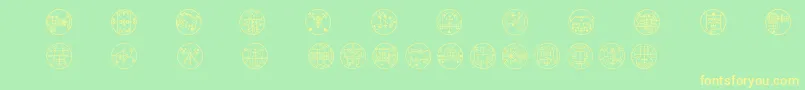 Whitemagick Font – Yellow Fonts on Green Background