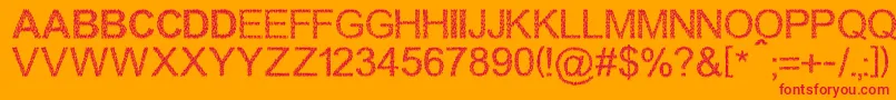 Walkingcrowd Font – Red Fonts on Orange Background