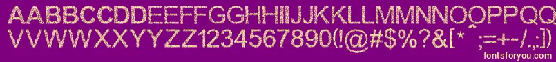 Walkingcrowd Font – Yellow Fonts on Purple Background