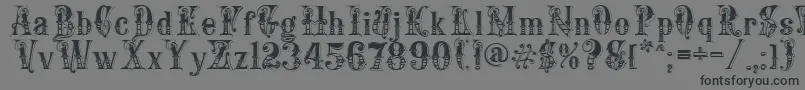 EnglishRose Font – Black Fonts on Gray Background