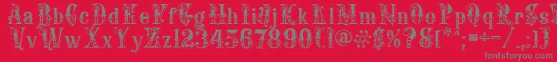 EnglishRose Font – Gray Fonts on Red Background