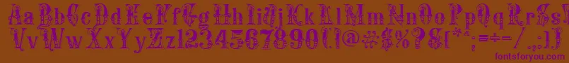 EnglishRose Font – Purple Fonts on Brown Background