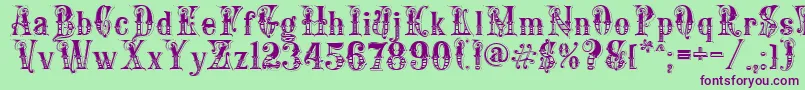 EnglishRose Font – Purple Fonts on Green Background