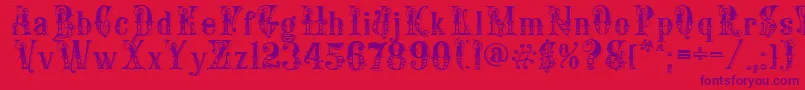 EnglishRose Font – Purple Fonts on Red Background