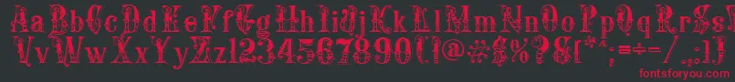 EnglishRose Font – Red Fonts on Black Background