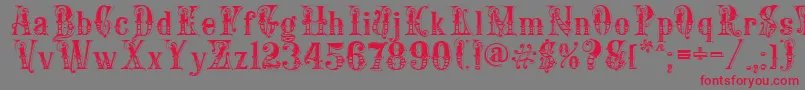 EnglishRose Font – Red Fonts on Gray Background
