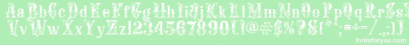フォントEnglishRose – 緑の背景に白い文字