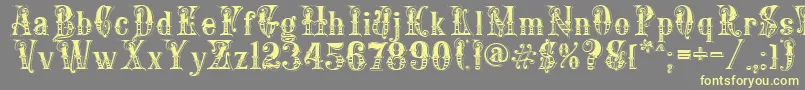 EnglishRose Font – Yellow Fonts on Gray Background