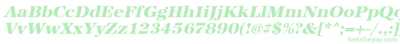 UrwantiquatextbolwidOblique Font – Green Fonts on White Background