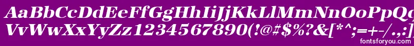 フォントUrwantiquatextbolwidOblique – 紫の背景に白い文字