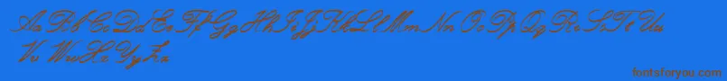 Шрифт RoughBrushScript – коричневые шрифты на синем фоне
