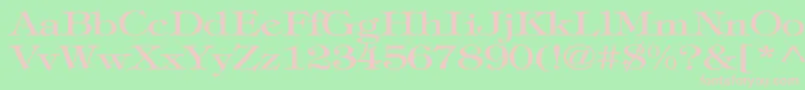 TiffanyNormalWd Font – Pink Fonts on Green Background