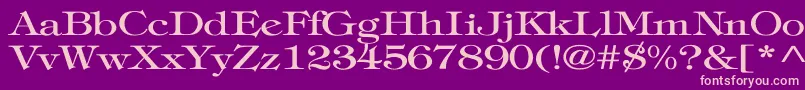 TiffanyNormalWd Font – Pink Fonts on Purple Background