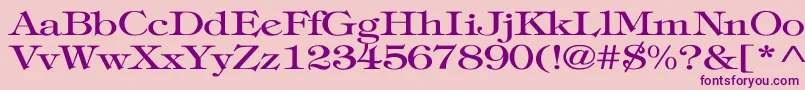 TiffanyNormalWd Font – Purple Fonts on Pink Background